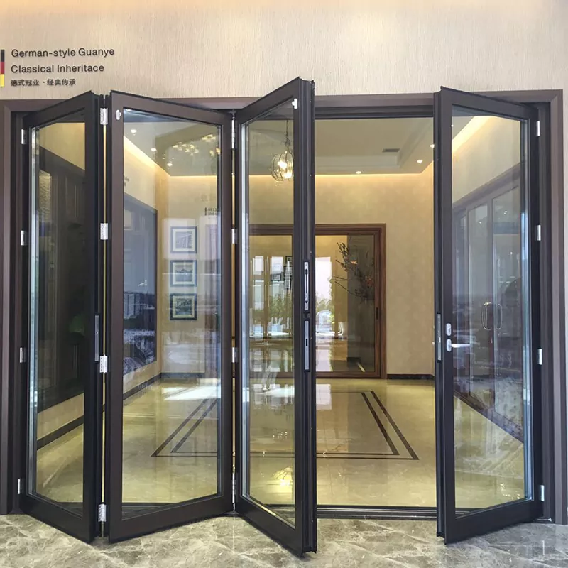 Puerta plegable de aleación de aluminio con aislamiento térmico
