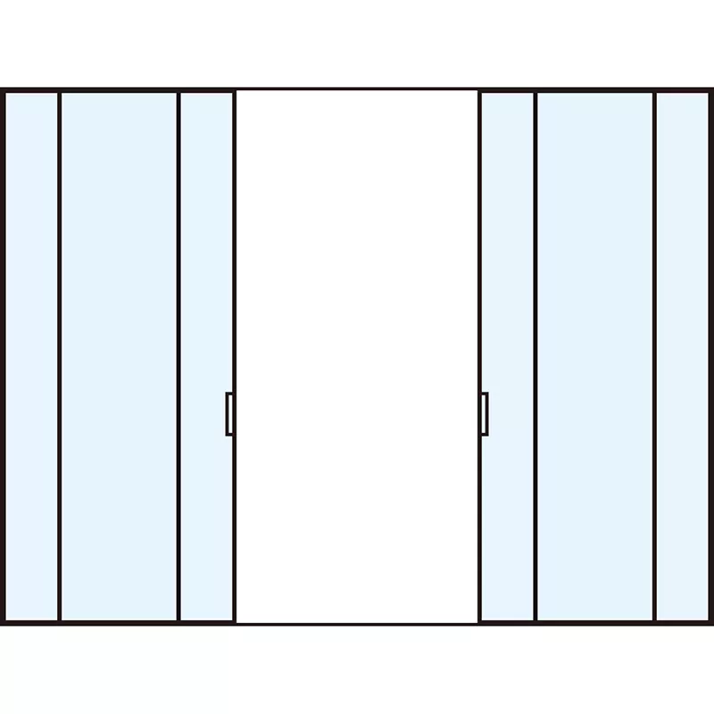Puerta corrediza de aluminio para sala de estudio