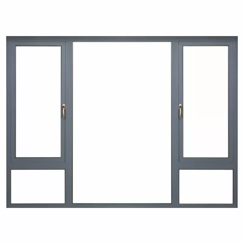 Ventana abatible de aleación de aluminio sin aislamiento