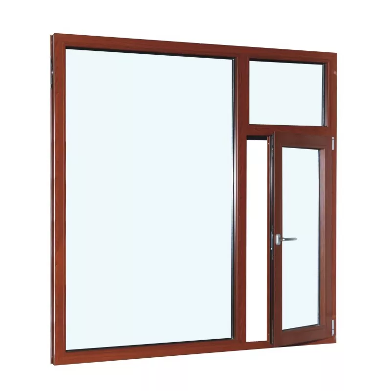Ventana abatible interior de aleación de aluminio sin aislamiento